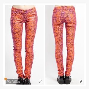 Daang Goodman Tripp NYC Neon Leopard Print Skinny Pants